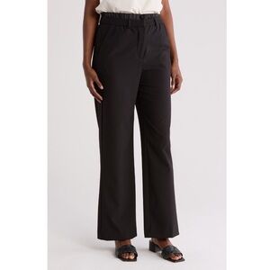Ellen Tracy Women's Wide Leg  Pull-On Black Pants Trousers Sz Medium